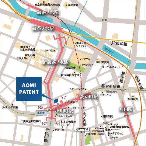 青海特許事務所所在地地図
